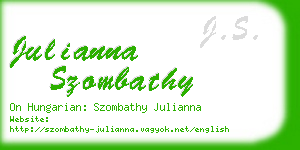 julianna szombathy business card